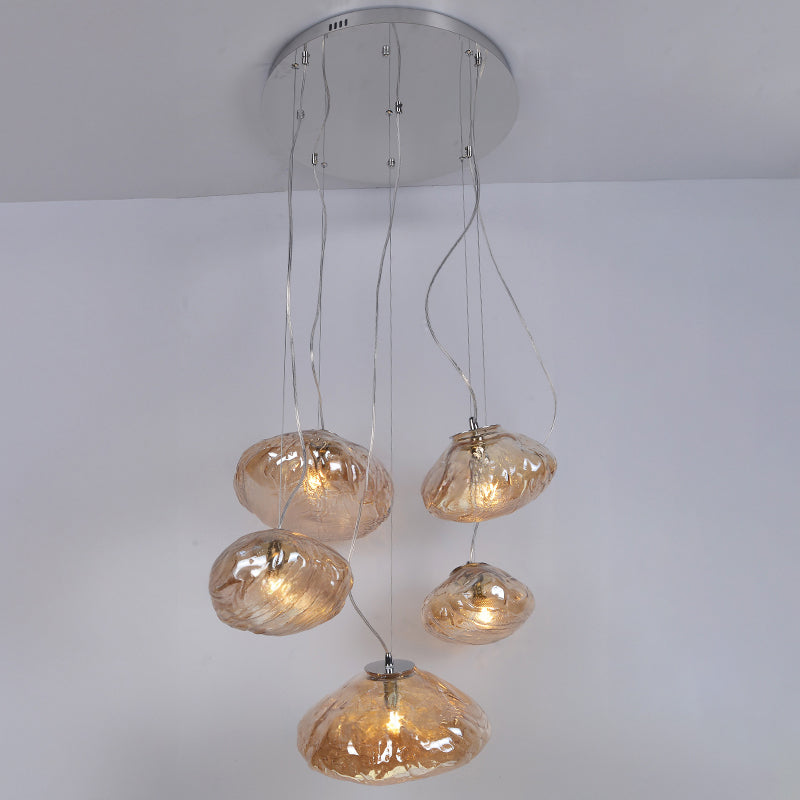 Lámpara colgante de cristal soplado en cascada WOMO-WM2101b