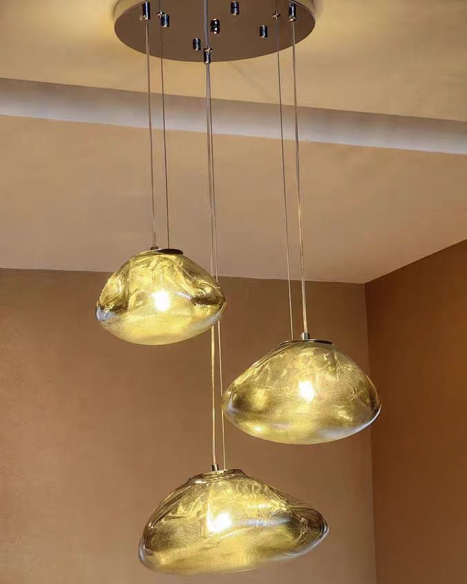 Lámpara colgante de cristal soplado en cascada WOMO-WM2101b