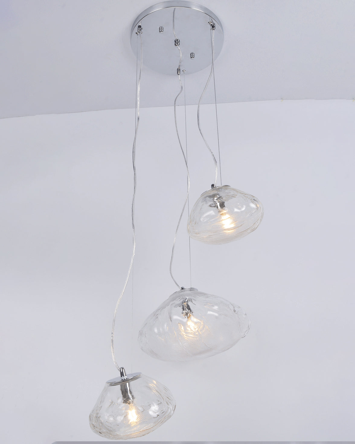 Lámpara colgante de cristal soplado en cascada WOMO-WM2101b