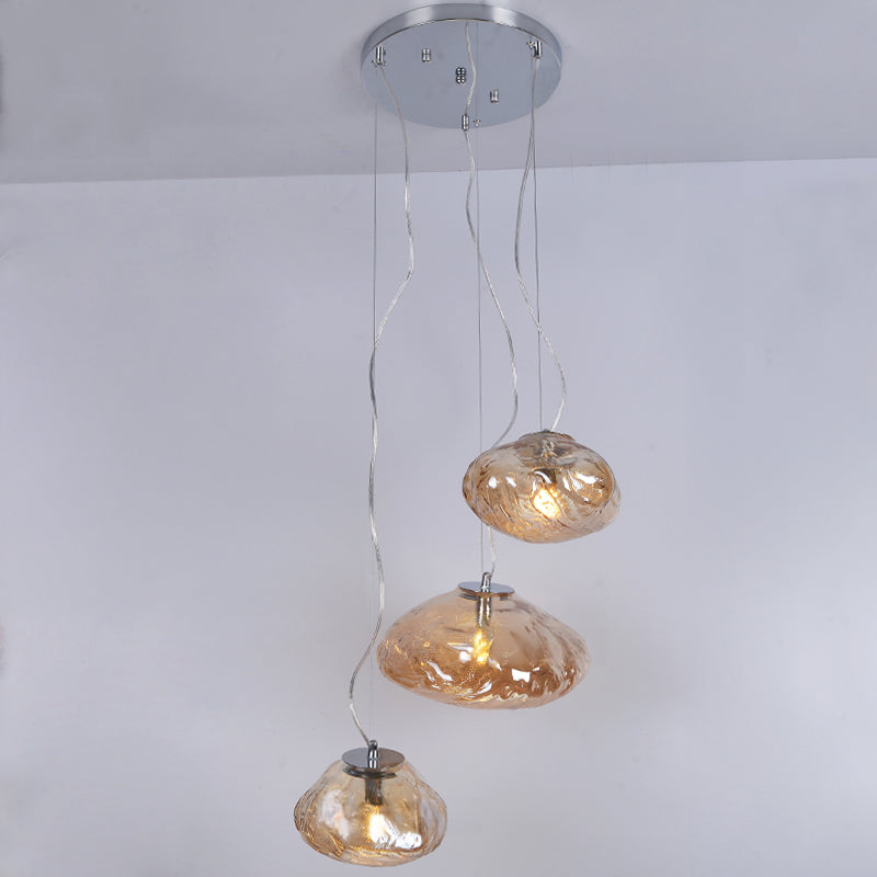Lámpara colgante de cristal soplado en cascada WOMO-WM2101b
