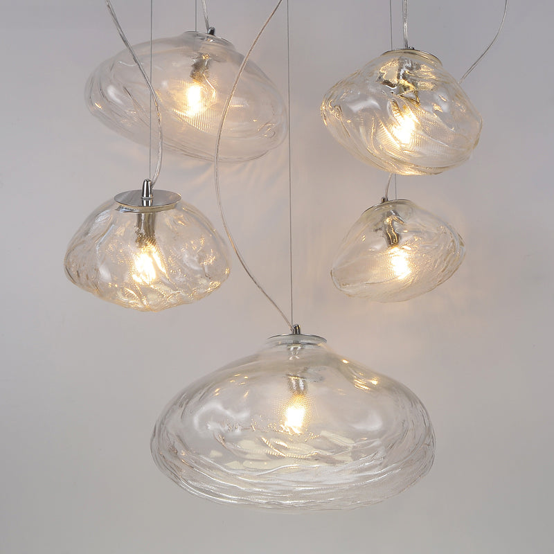 Lámpara colgante de cristal soplado en cascada WOMO-WM2101b