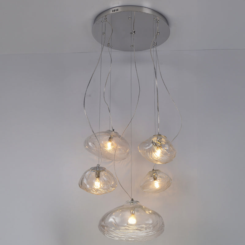 Lámpara colgante de cristal soplado en cascada WOMO-WM2101b