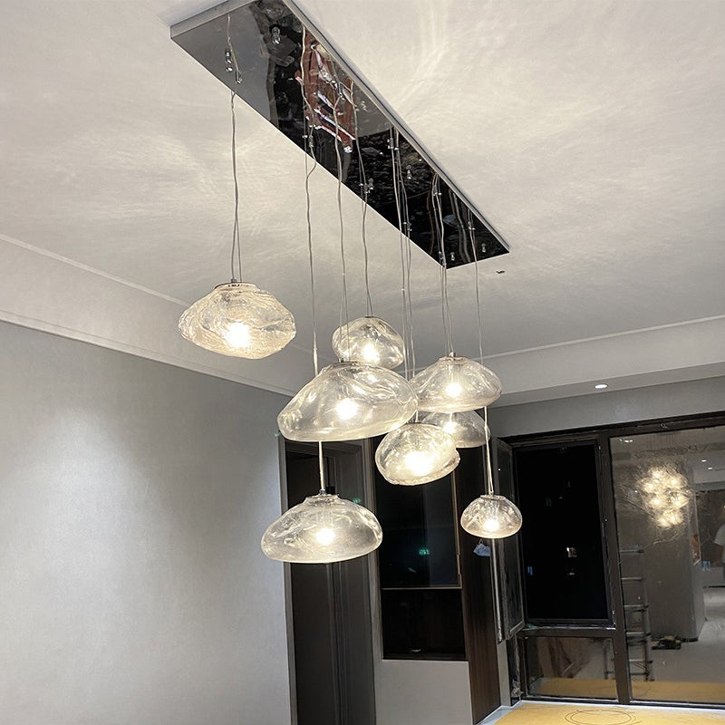 Lámpara colgante de cristal soplado en cascada WOMO-WM2101b