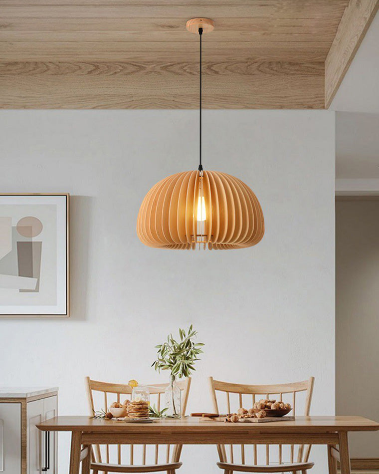 WOMO Lámparas Colgantes de Madera con Calabaza-WM2105