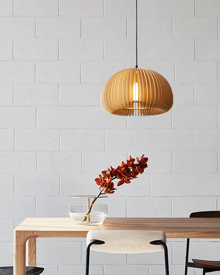 WOMO Lámparas Colgantes de Madera con Calabaza-WM2105