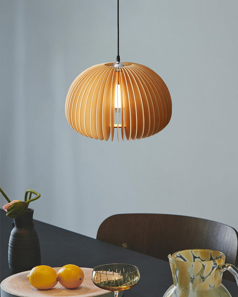 WOMO Lámparas Colgantes de Madera con Calabaza-WM2105