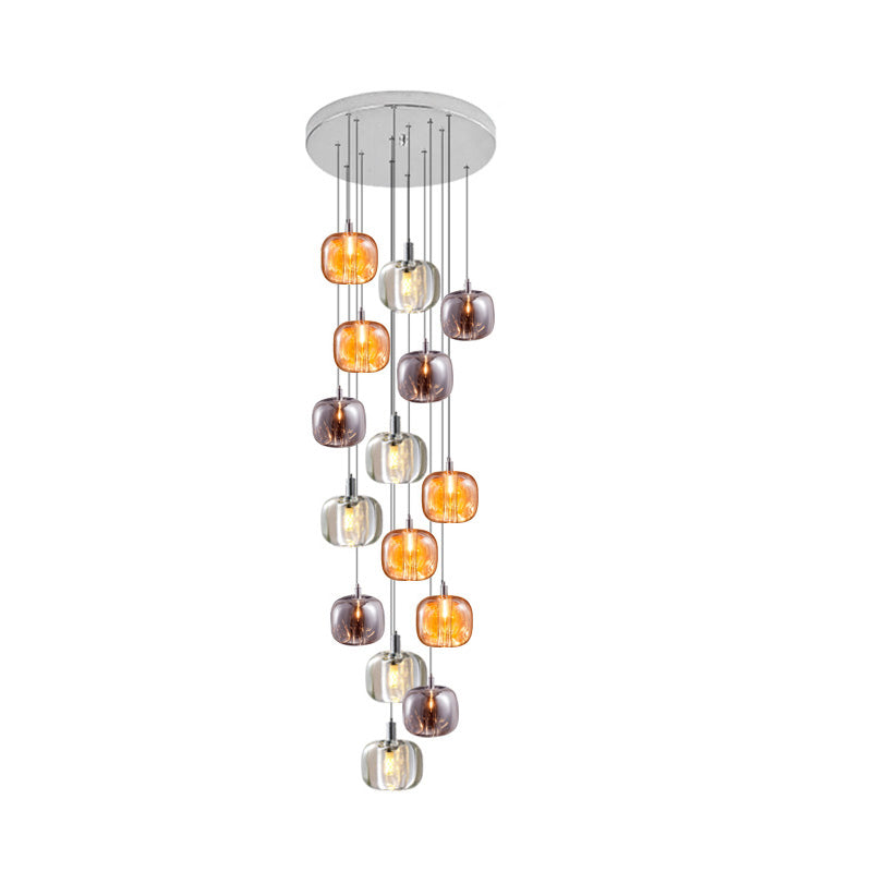 WOMO Lámpara colgante de cristal con cascada - WM2111b