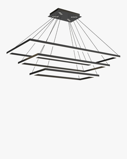 WOMO Lámparas Colgantes Rectangular Escalonado Negro-WM2120