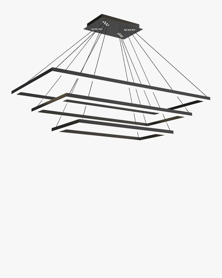 WOMO Lámparas Colgantes Rectangular Escalonado Negro-WM2120
