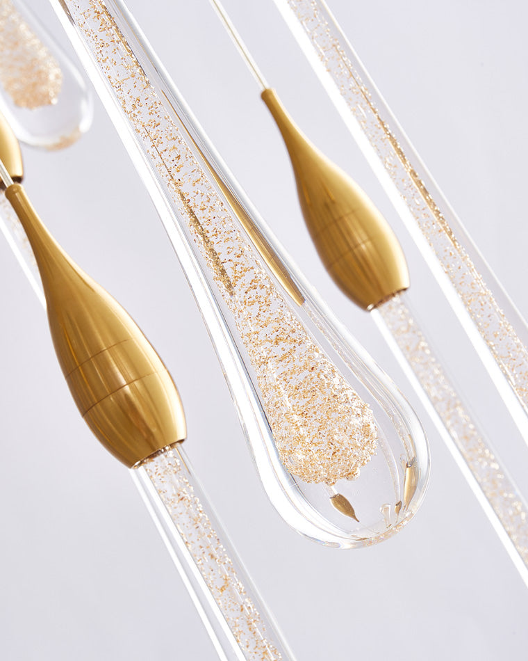 WOMO Lámparas Colgantes de Cristal con Gota de Lluvia-WM2124