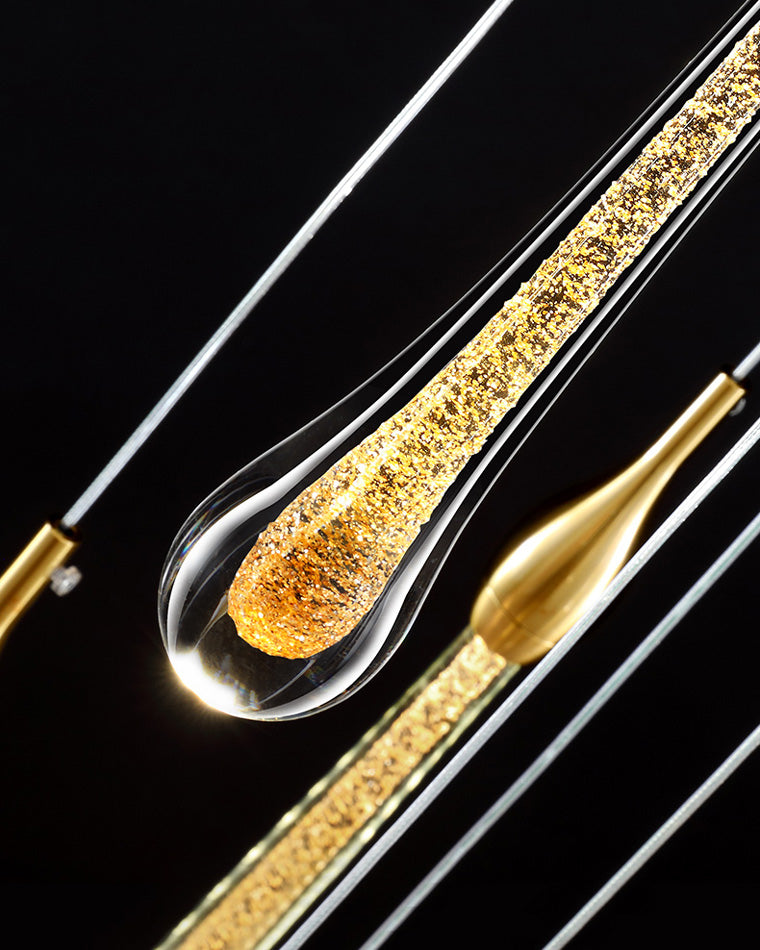WOMO Lámparas Colgantes de Cristal con Gota de Lluvia-WM2124