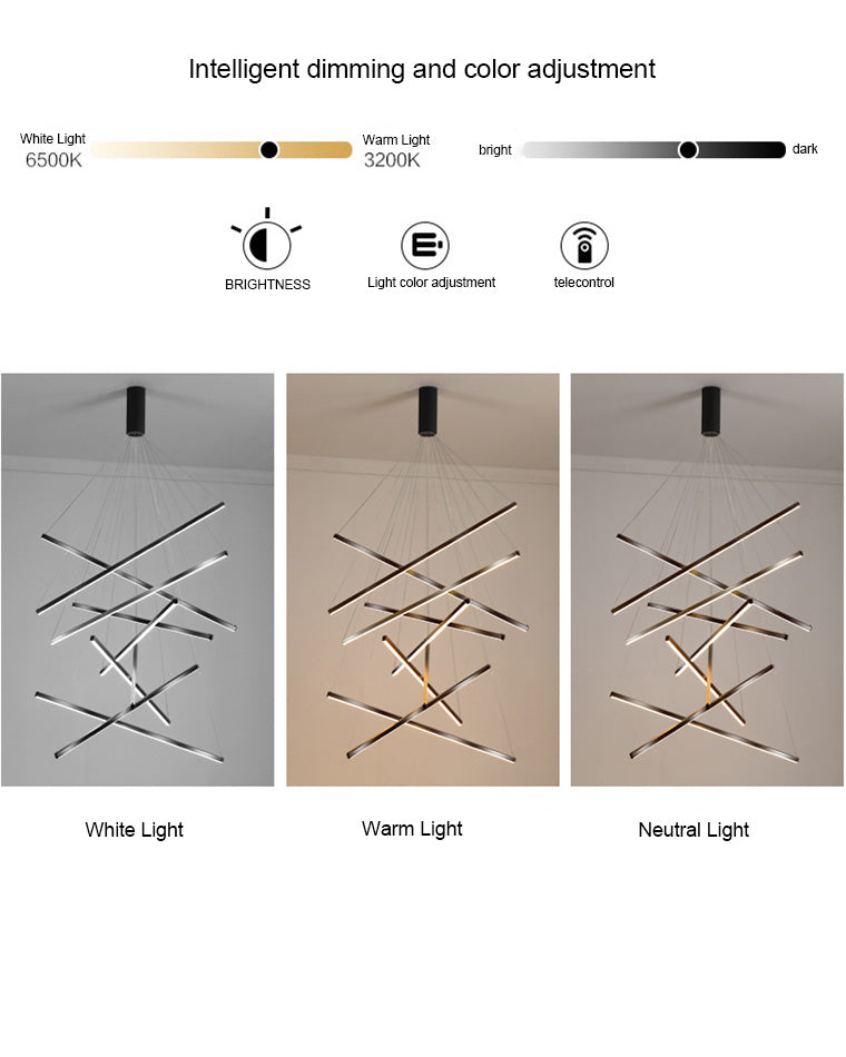WOMO Lámparas Colgantes LED Varillas Múltiples-WM2125
