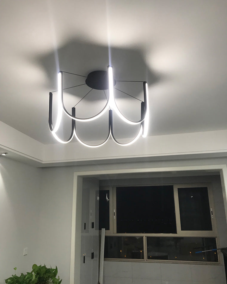 Lámpara de araña redonda minimalista en forma de U de WOMO - WM2143