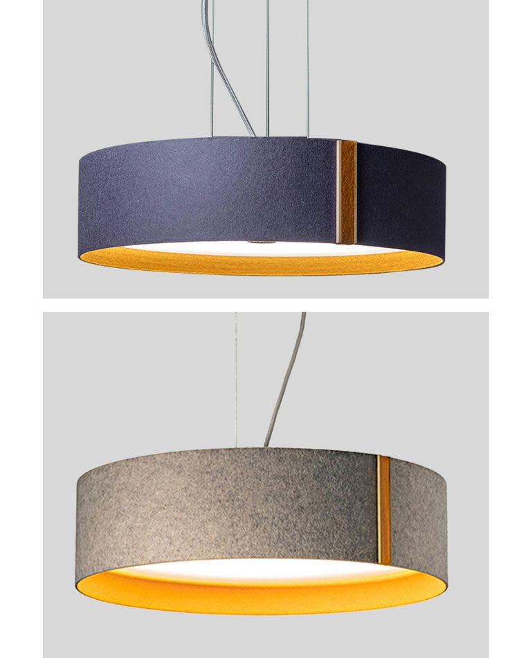 Lámpara colgante WOMO Drum Felt-WM2149