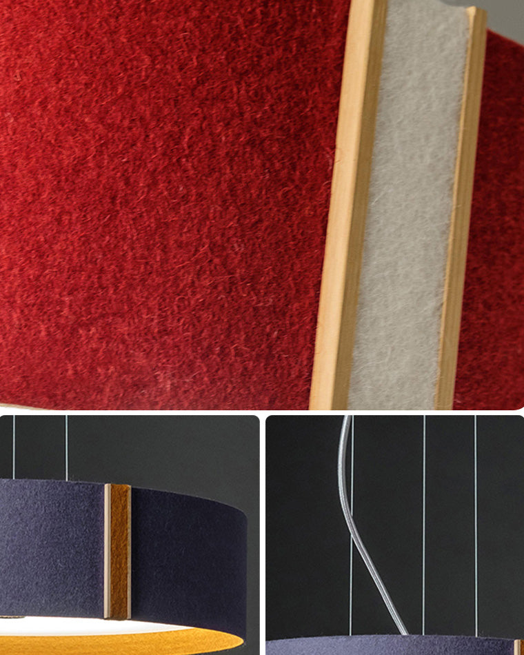 Lámpara colgante WOMO Drum Felt-WM2149