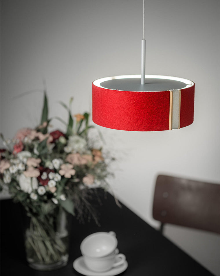 Lámpara colgante WOMO Drum Felt-WM2149