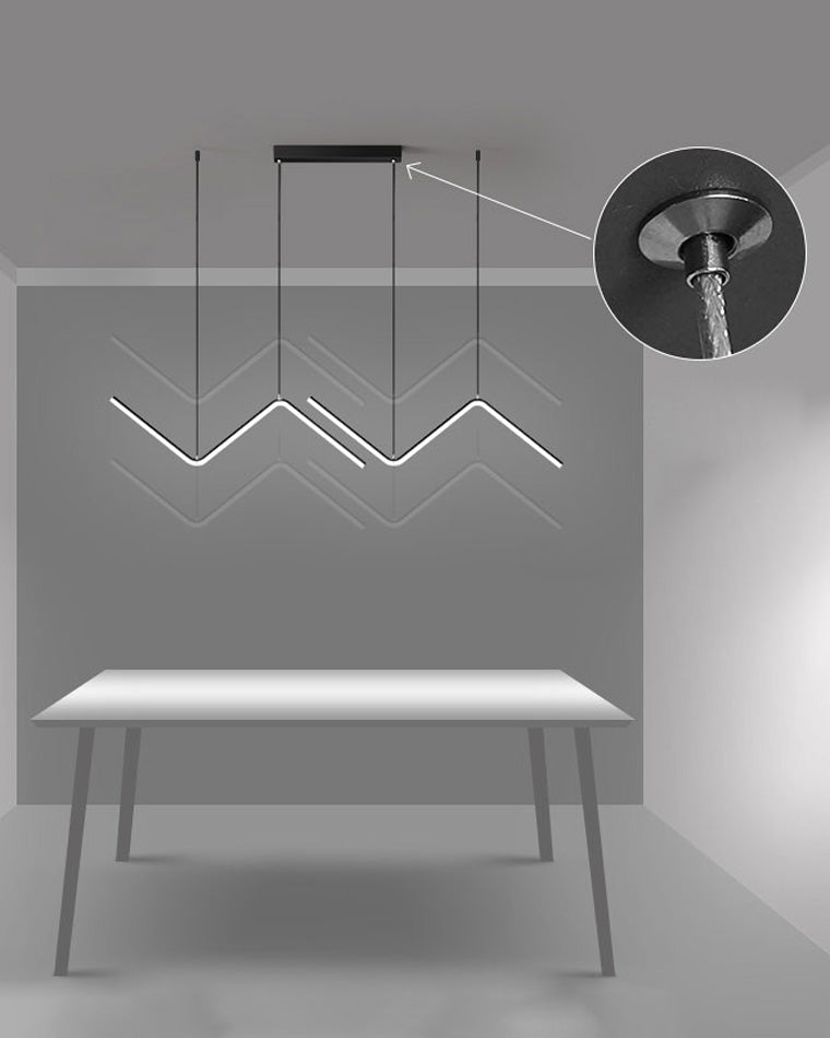 Lámpara colgante de cocina LED WOMO ZigZag-WM2154