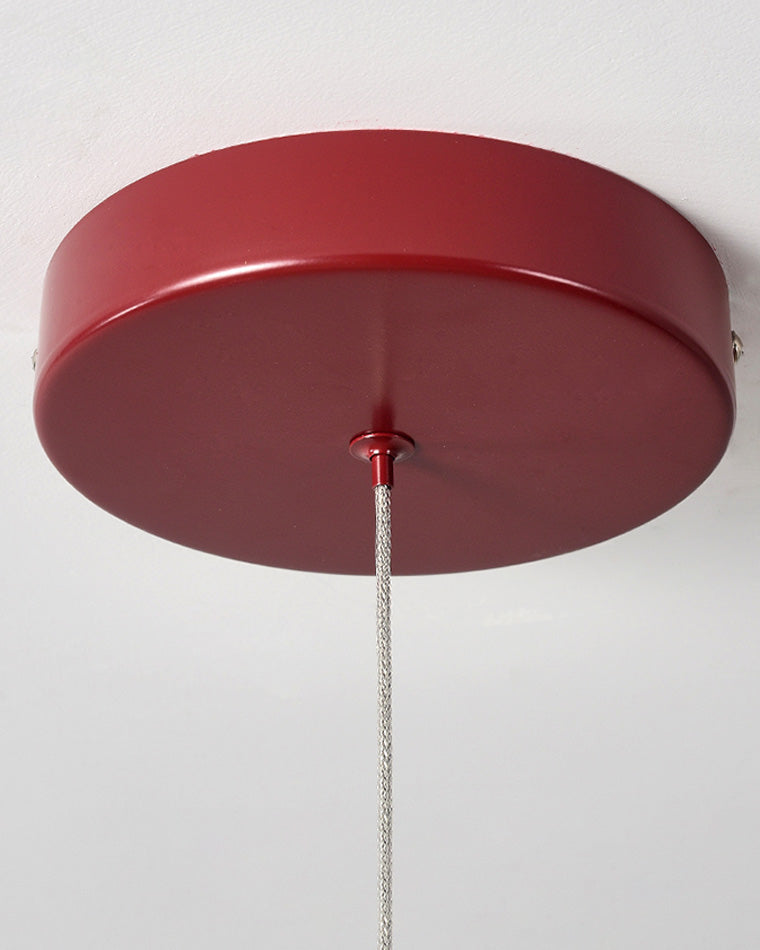 Lámpara de araña redonda roja con tubos en U WOMO-WM2157