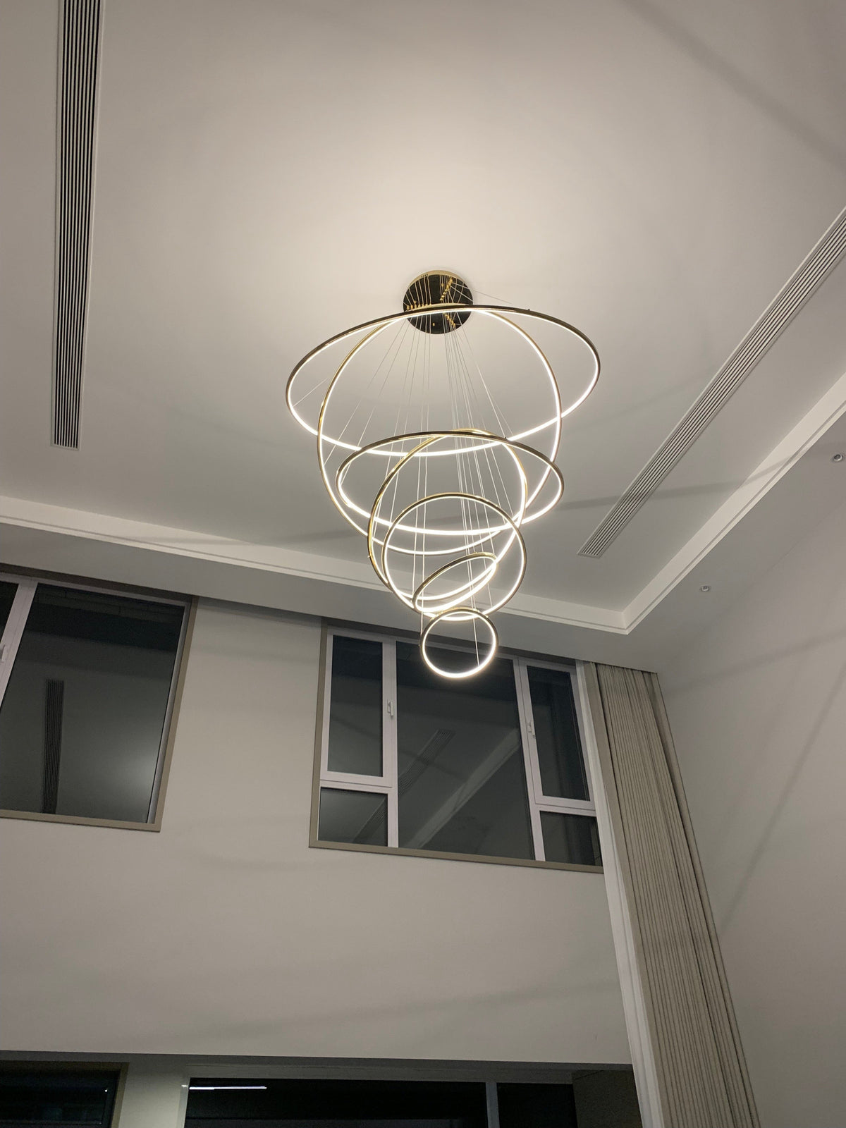 WOMO Lámpara LED de aros escalonados para recibidor - WM2160