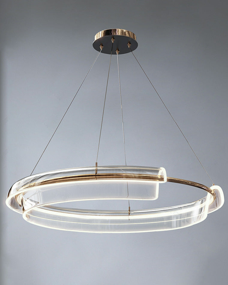 Lámpara de araña LED circular dorada WOMO-WM2165