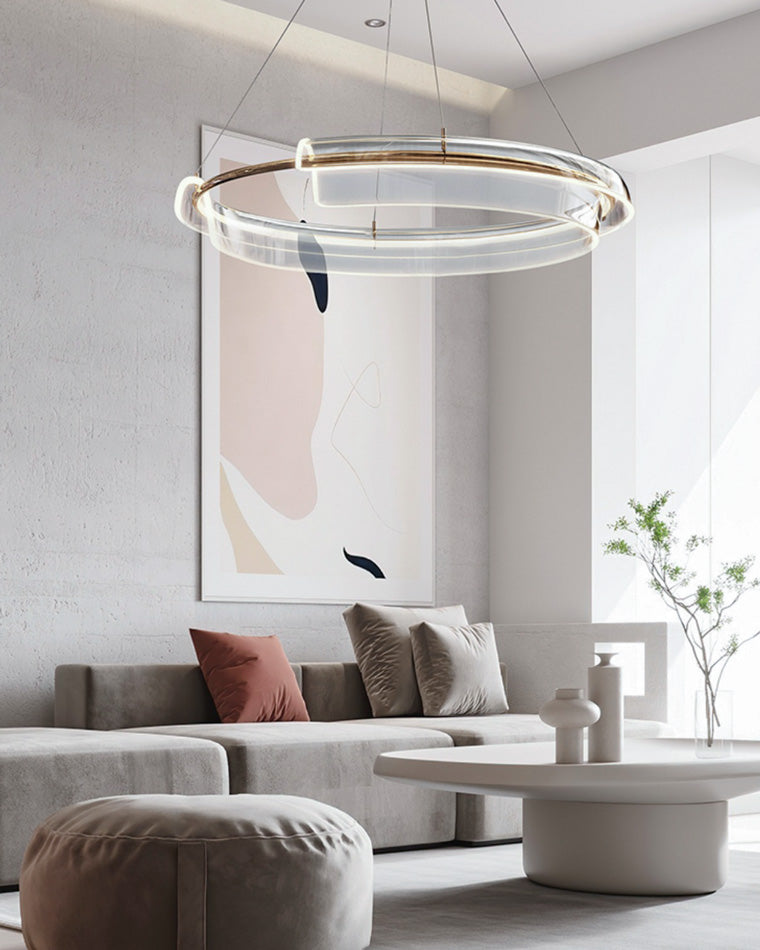 Lámpara de araña LED circular dorada WOMO-WM2165