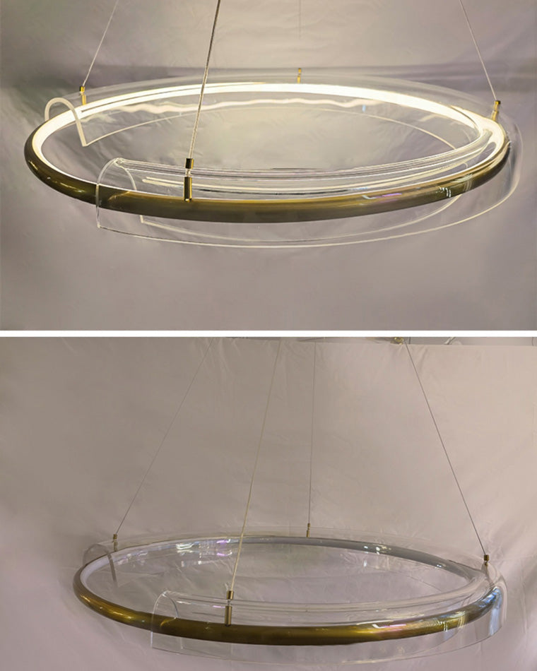 Lámpara de araña LED circular dorada WOMO-WM2165