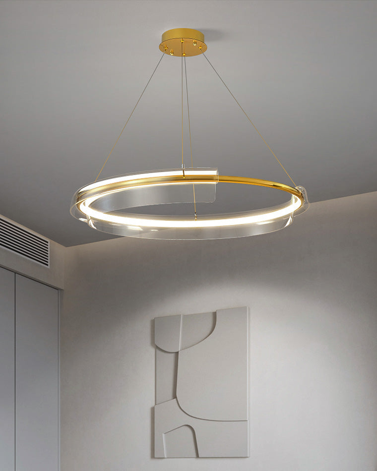 Lámpara de araña LED circular dorada WOMO-WM2165