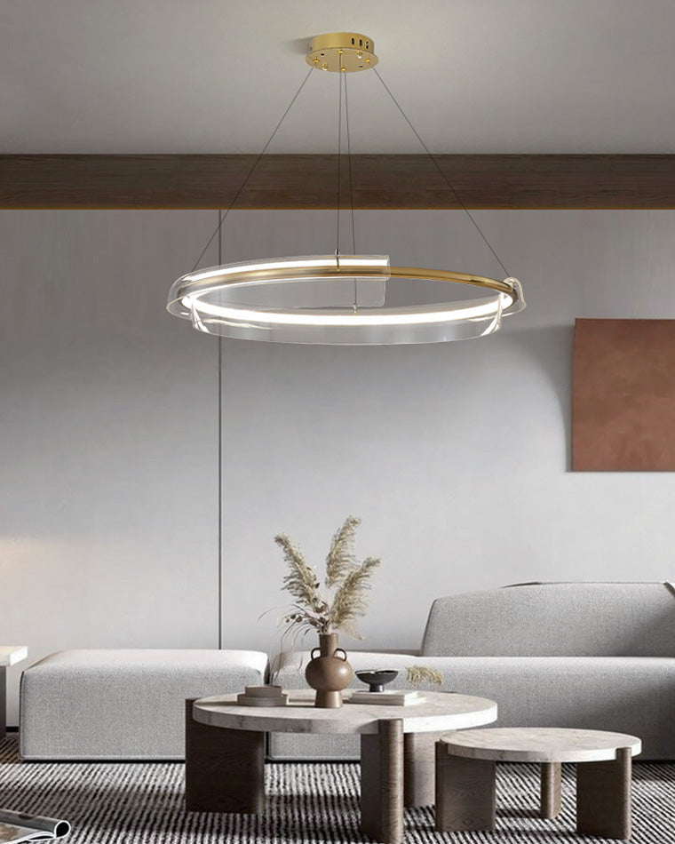 Lámpara de araña LED circular dorada WOMO-WM2165
