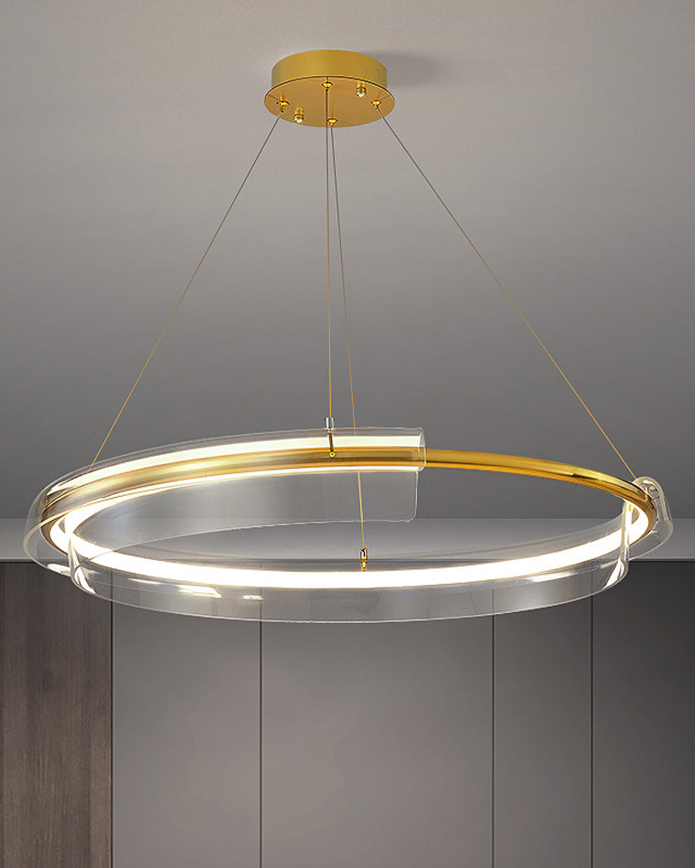 Lámpara de araña LED circular dorada WOMO-WM2165