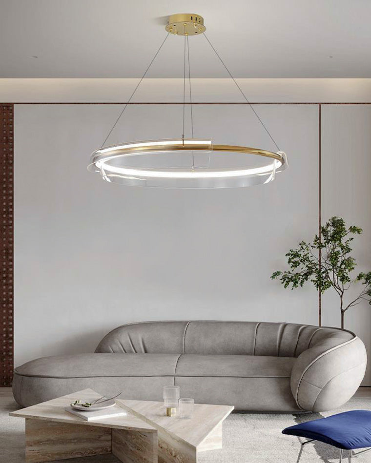Lámpara de araña LED circular dorada WOMO-WM2165