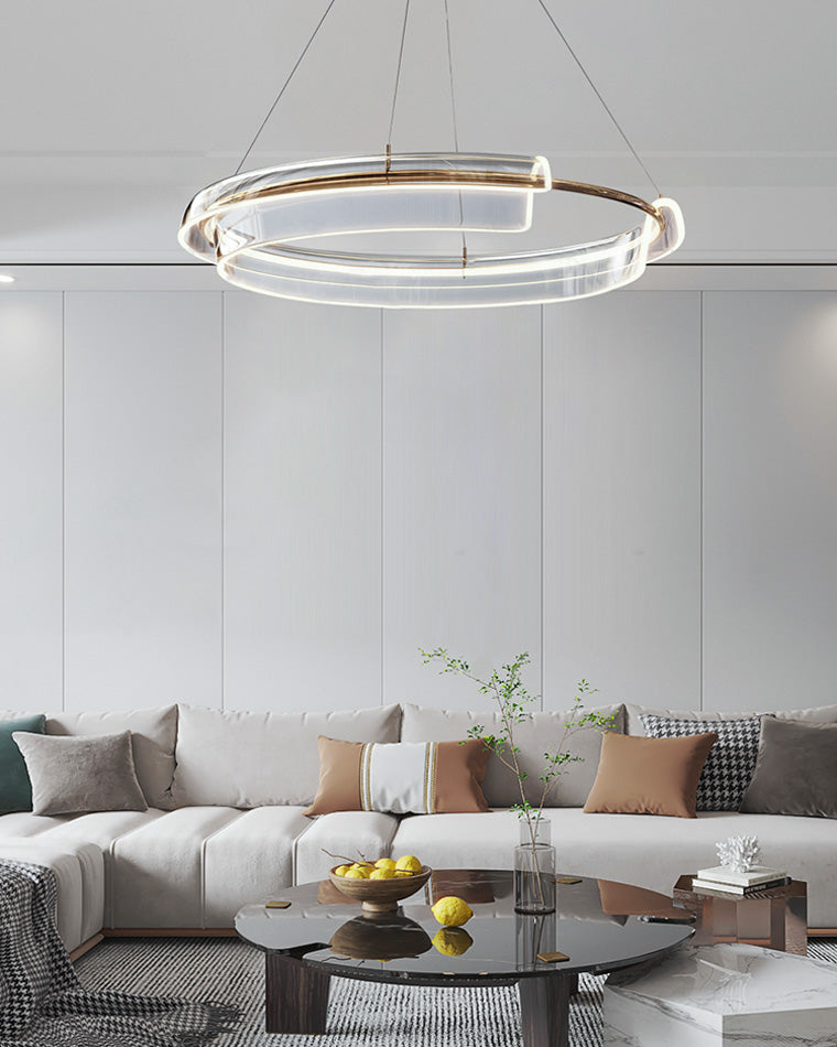 Lámpara de araña LED circular dorada WOMO-WM2165