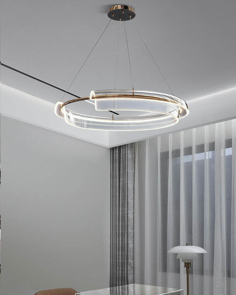 Lámpara de araña LED circular dorada WOMO-WM2165