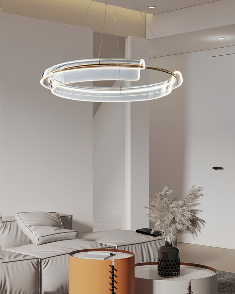 Lámpara de araña LED circular dorada WOMO-WM2165