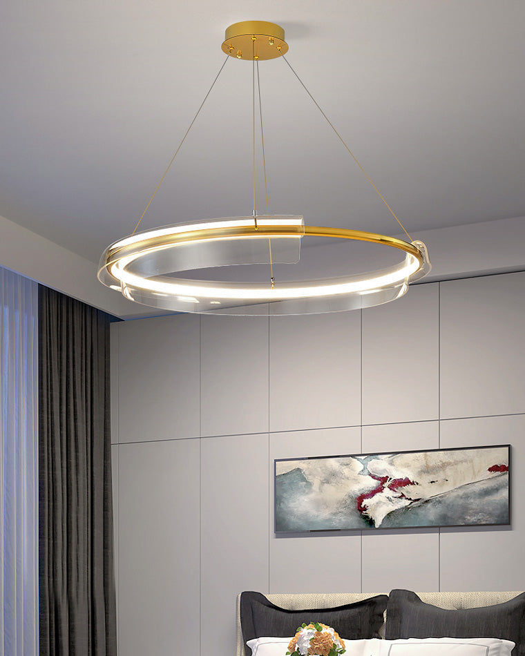 Lámpara de araña LED circular dorada WOMO-WM2165