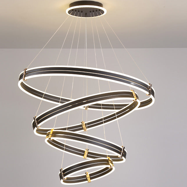 WOMO Stepped Black Rings Pendant Lights-WM2172