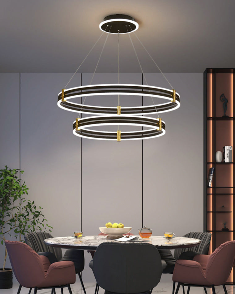 WOMO Stepped Black Rings Pendant Lights-WM2172