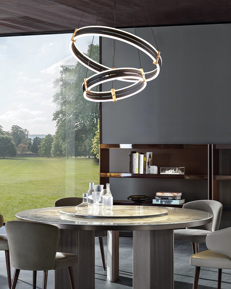 WOMO Stepped Black Rings Pendant Lights-WM2172
