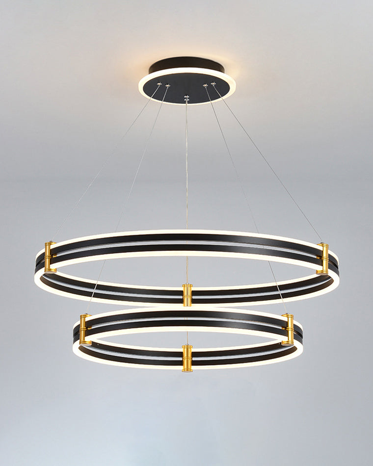 WOMO Stepped Black Rings Pendant Lights-WM2172