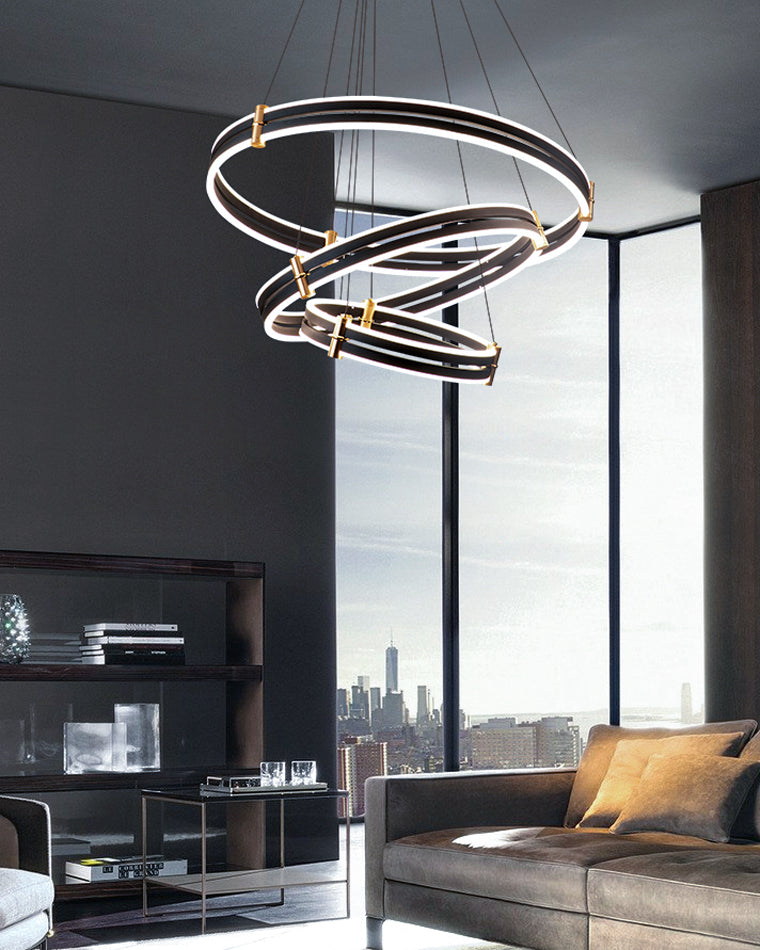 WOMO Stepped Black Rings Pendant Lights-WM2172