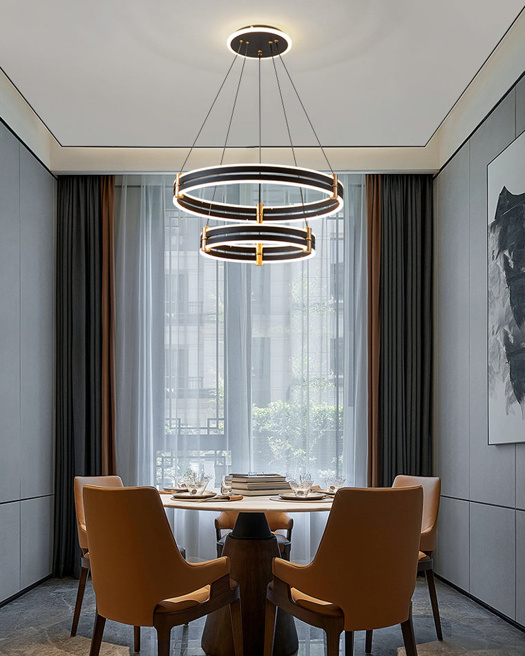 WOMO Stepped Black Rings Pendant Lights-WM2172