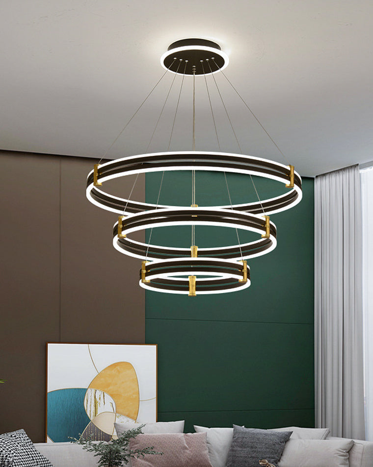 WOMO Stepped Black Rings Pendant Lights-WM2172