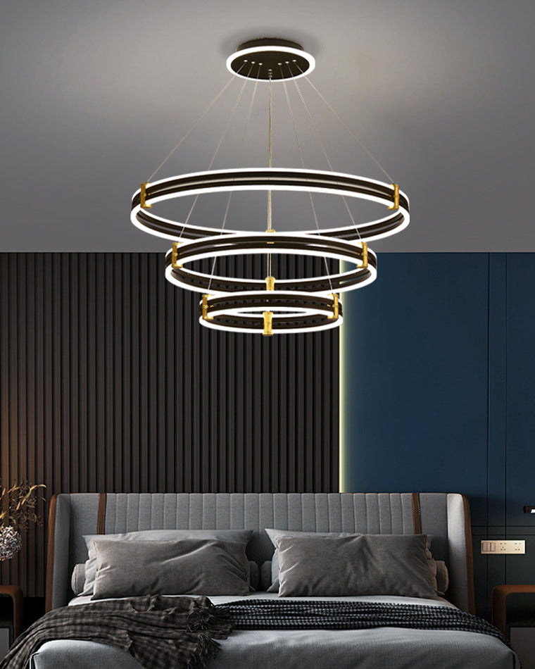 WOMO Stepped Black Rings Pendant Lights-WM2172