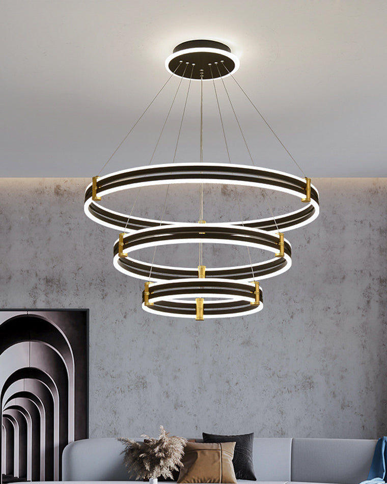 WOMO Stepped Black Rings Pendant Lights-WM2172