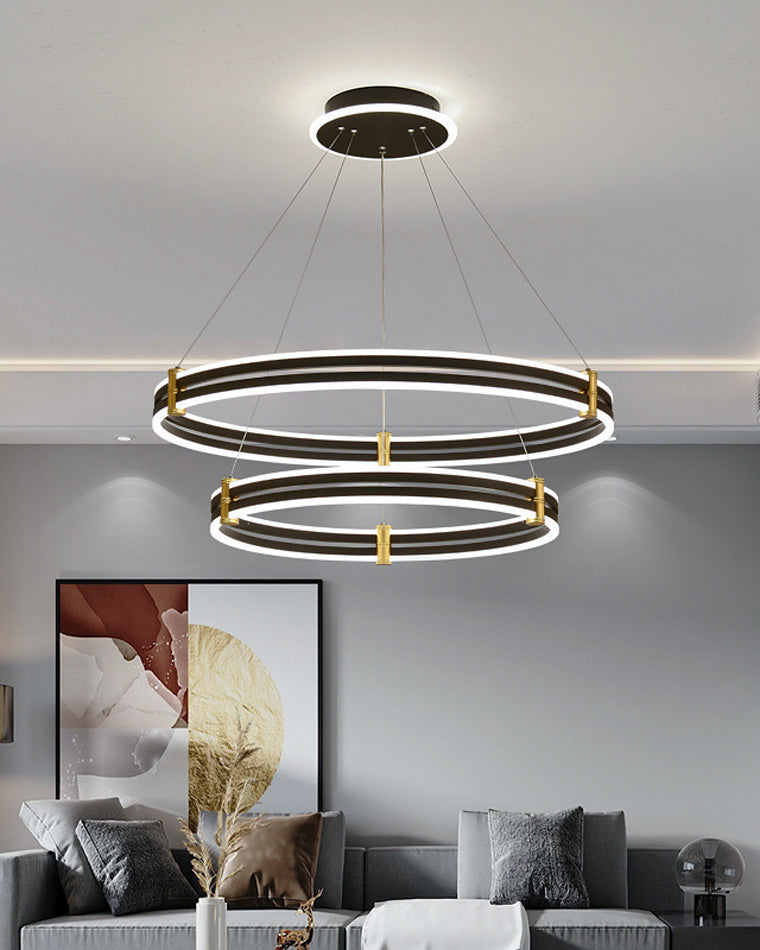 WOMO Stepped Black Rings Pendant Lights-WM2172