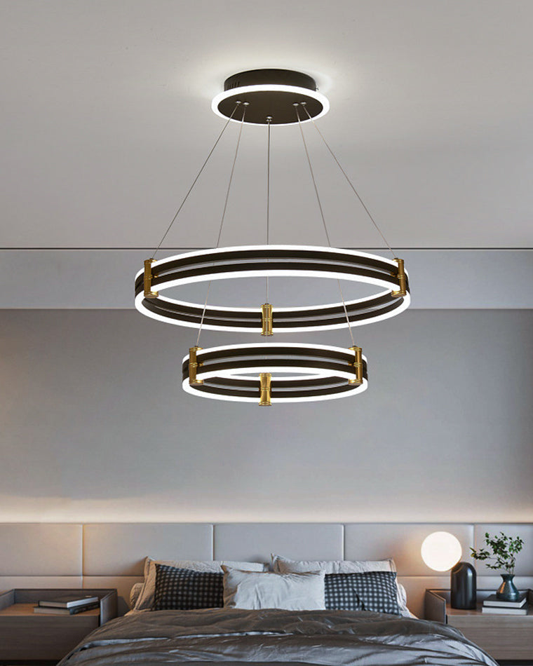 WOMO Stepped Black Rings Pendant Lights-WM2172