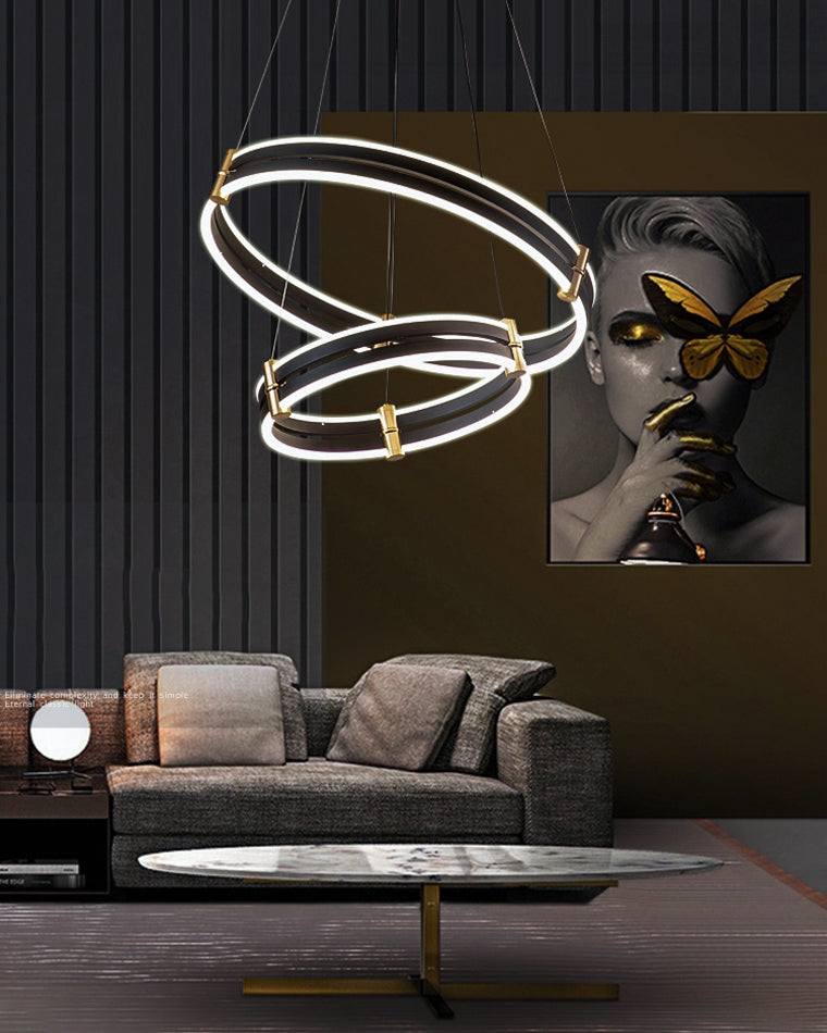 WOMO Stepped Black Rings Pendant Lights-WM2172