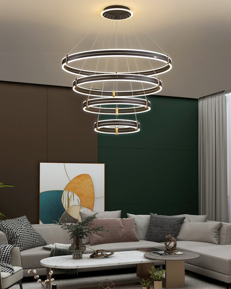 WOMO Stepped Black Rings Pendant Lights-WM2172