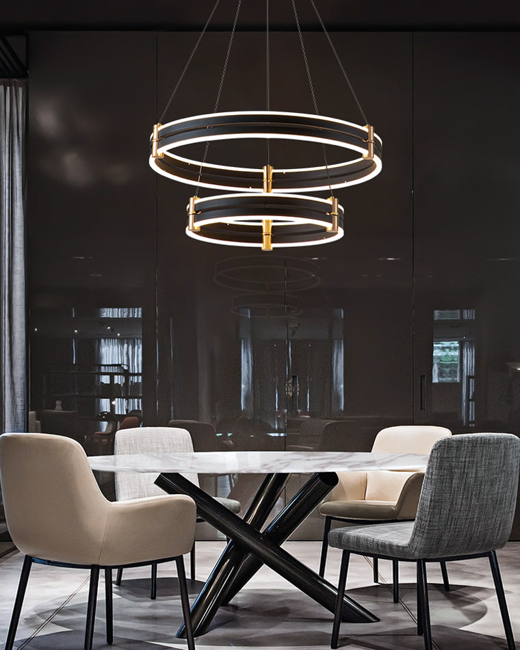 WOMO Stepped Black Rings Pendant Lights-WM2172