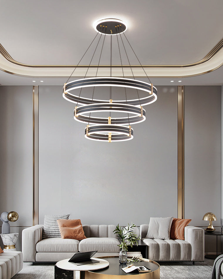 WOMO Stepped Black Rings Pendant Lights-WM2172
