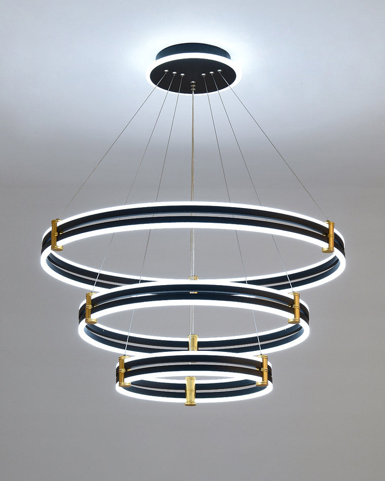 WOMO Stepped Black Rings Pendant Lights-WM2172
